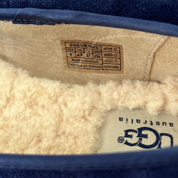 UGG Australia Twilight Blue Suede Alloway Slippers 6US - Picture 2 of 13